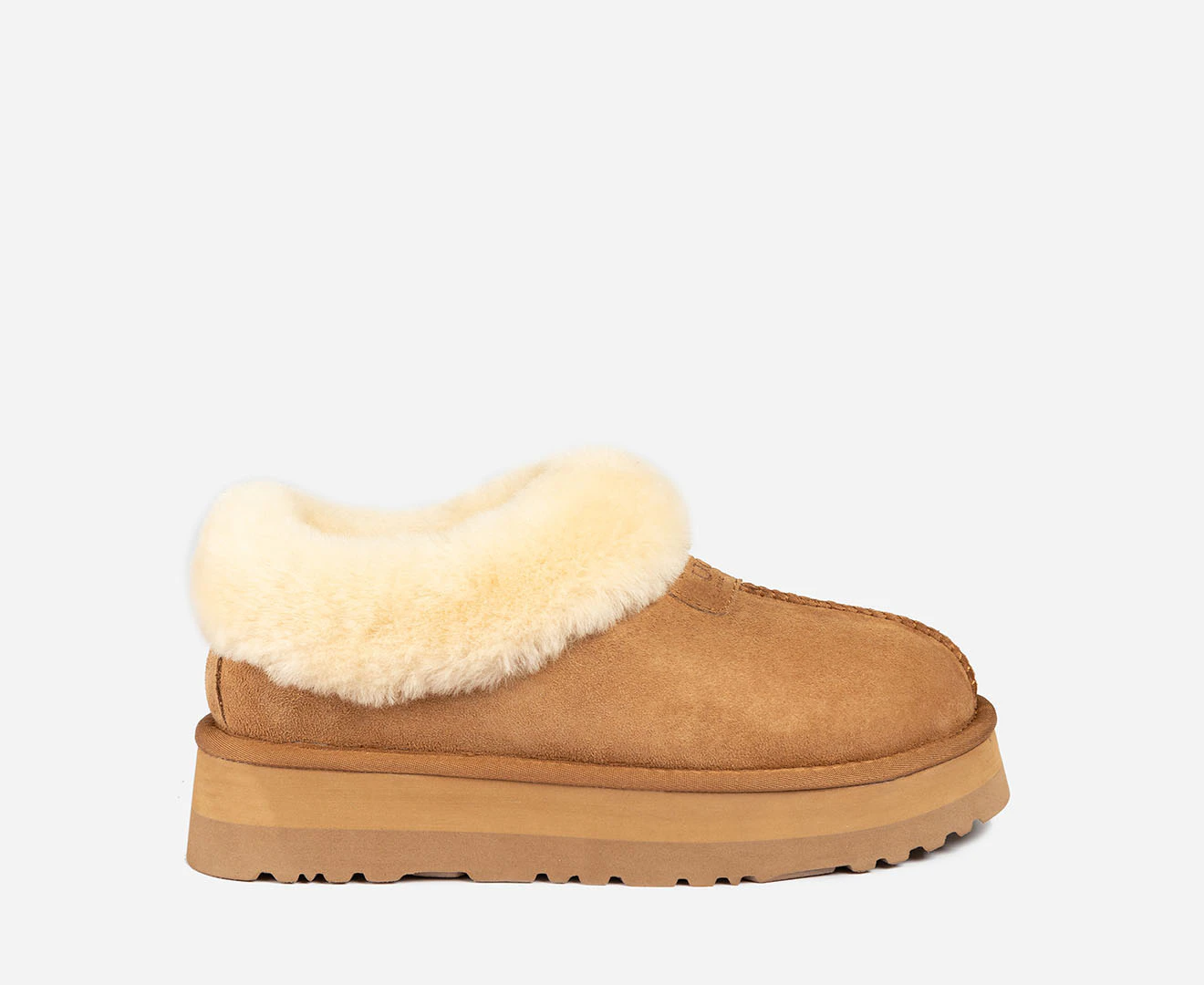 OZWEAR Connection Unisex Daniela Ankle Platform Ugg Boots - Chestnut