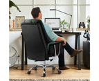 Furb Executive Office Chair PU Leather High-Back Thick Back Padded Seat Support Recliner Black