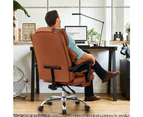 Furb Ergonomic Reclining Executive Office Chair Footrest Height Adjustable Gaming Chair Brown