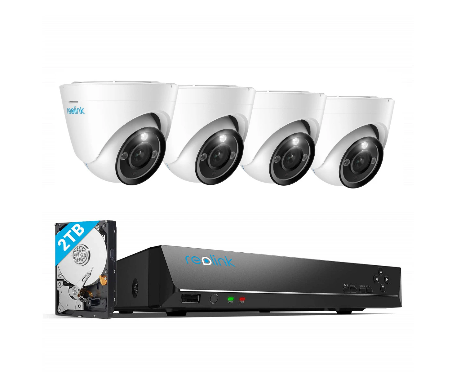 Reolink 4K 8 Channel Security Camera System with 4 pcs RLC-833A PoE IP Cameras