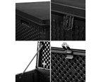 Livsip Outdoor Storage Box Bench 310L Cabinet Container Garden Deck Tool Black