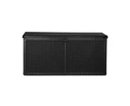 Livsip Outdoor Storage Box Bench 310L Cabinet Container Garden Deck Tool Black