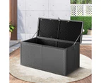 Livsip Outdoor Storage Box Bench 310L Cabinet Container Garden Deck Tool Grey