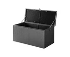 Livsip Outdoor Storage Box Bench 310L Cabinet Container Garden Deck Tool Grey