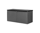 Livsip Outdoor Storage Box Bench 310L Cabinet Container Garden Deck Tool Grey