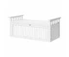 ALFORDSON Wooden Garden Bench Outdoor Storage Box Chest Tool Sheds White XL