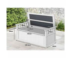 ALFORDSON Wooden Garden Bench Outdoor Storage Box Chest Tool Sheds White XL