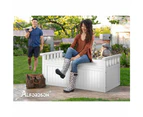 ALFORDSON Wooden Garden Bench Outdoor Storage Box Chest Tool Sheds White XL