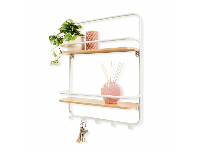 Over The Door Shelf and Hooks - Anko