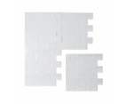 Self Adhesive 3D Tiles, 5 Pack - Anko - White