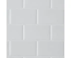 Self Adhesive 3D Tiles, 5 Pack - Anko - White