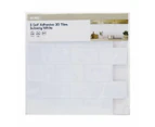 Self Adhesive 3D Tiles, 5 Pack - Anko - White