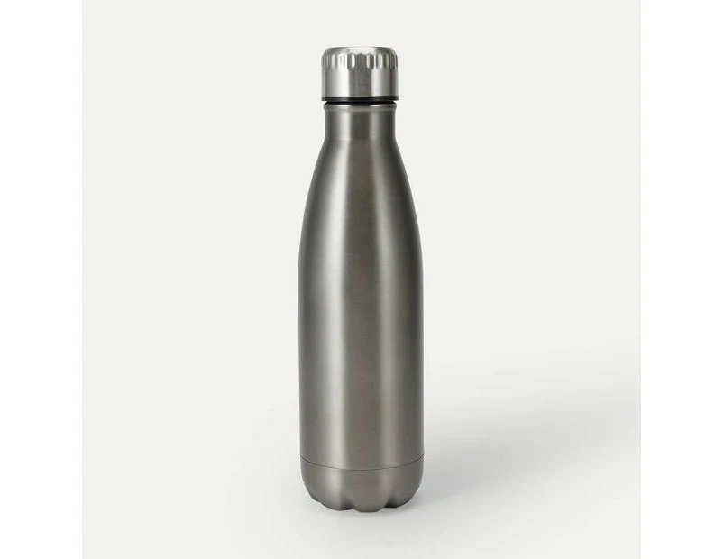 Double Wall Insulated Drink Bottle, 500ml - Anko - Silver