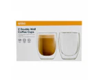 Double Wall Coffee Cups, 2 Pack - Anko - Clear