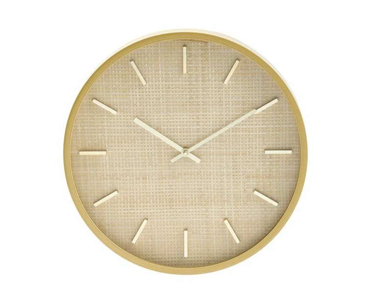 Rattan Look Clock - Anko