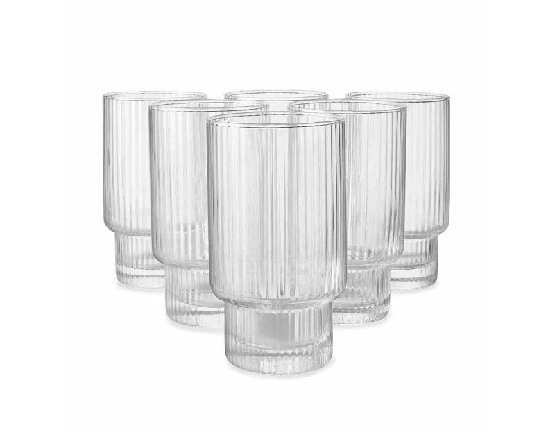 Linear Highball Glasses, Set of 6 - Anko