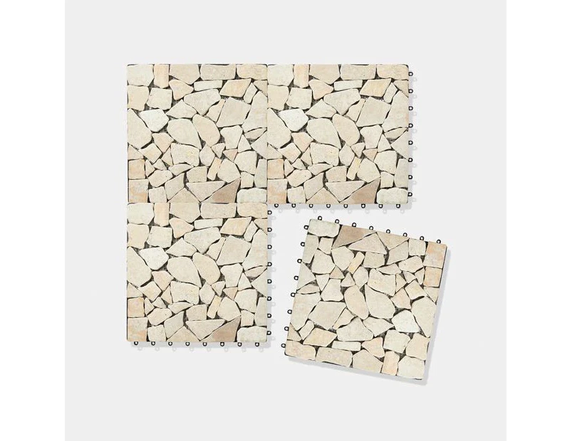 Stone Decking Tiles, 4 Pack - Anko