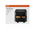 Twin Air Fryer, 9L - Anko - Black