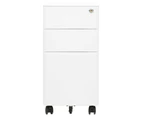 vidaXL Mobile File Cabinet White 30x45x59 cm Steel