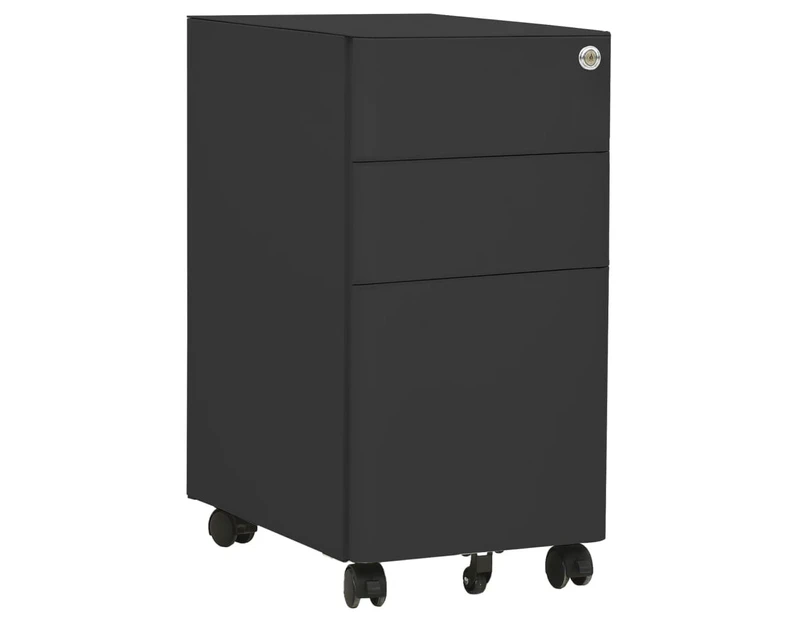 vidaXL Mobile File Cabinet Anthracite 30x45x59 cm Steel