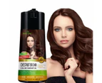 Herbishh Magic PPD Free Hair Colour Dye Shampoo And Argan Oil Hair Mask Bundle - Chestnut Brown