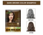 Herbishh Magic Hair Colour Dye Shampoo And Argan Oil Hair Mask Bundle - Dark Brown