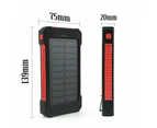 2 Dual USB External Battery Charger 50000mAh Solar Power Bank LED Samsung Red