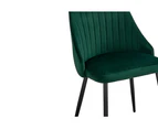 Shangri-La Lucca Set of 2 Dining Chairs - Forest Green