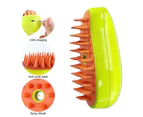 Green 3 In1 Dog Steamer Brush Bath Steamy Pet Brush Electric Spray Cat Brush