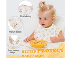 2PCS Soft Stain-Resistant Baby Bibs Set - 2-Pack, Pure Cotton Mouth Wipes, Fashionable Style 3