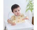 Baby food pocket bib set 3-piece - waterproof and no-wash, childlike style 3, caring for your baby