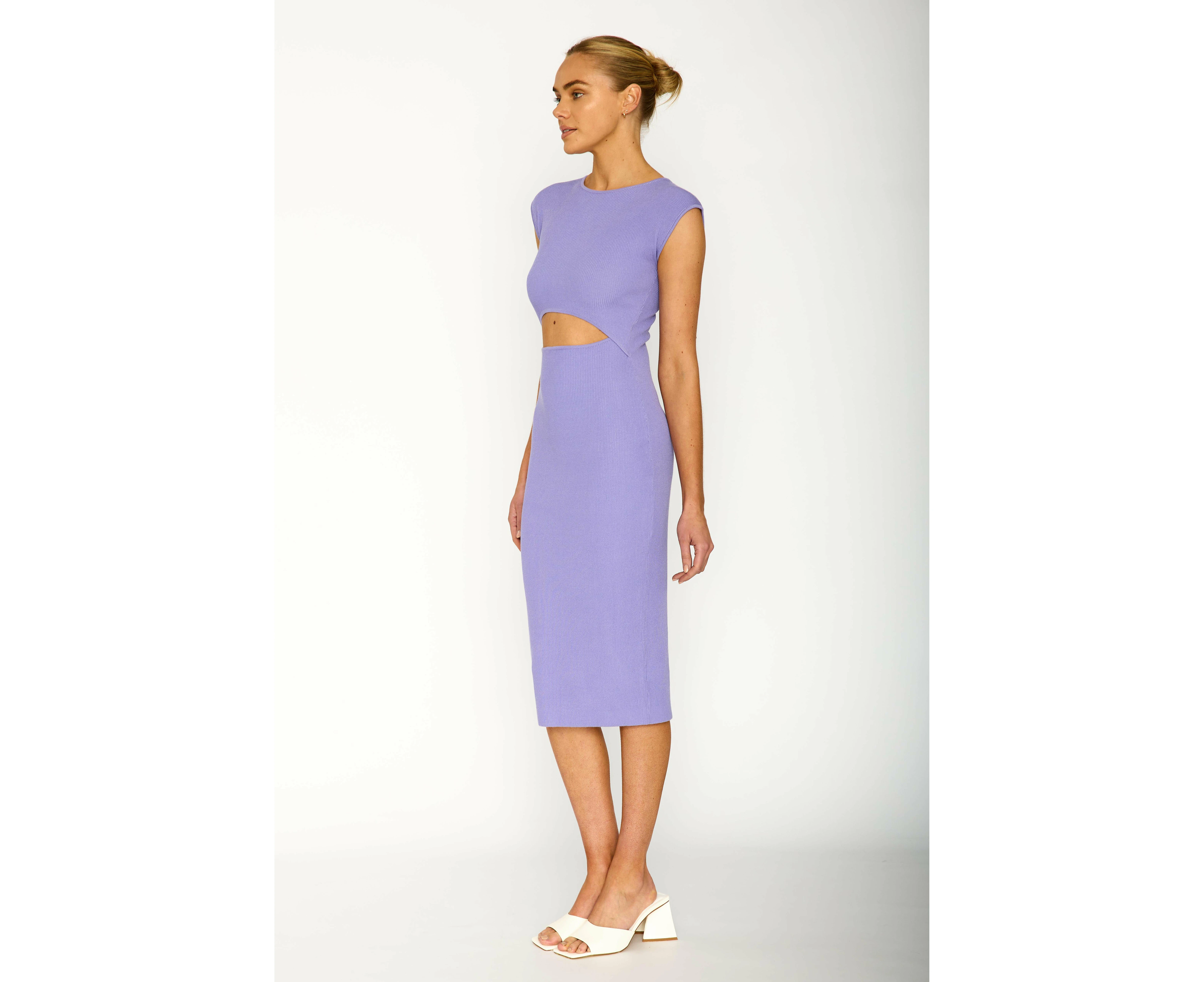 Ophelia Cut-out Knit Dress - Lilac