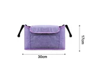 Stroller Organizer Bag for Mom, Baby Trolley Bag - Multifunctional Large Capacity Dark purple - Dark purple
