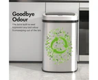 Advwin 50L Motion Sensor Bin Automatic Rubbish Bins Smart Kitchen Waste Trash Can Silver