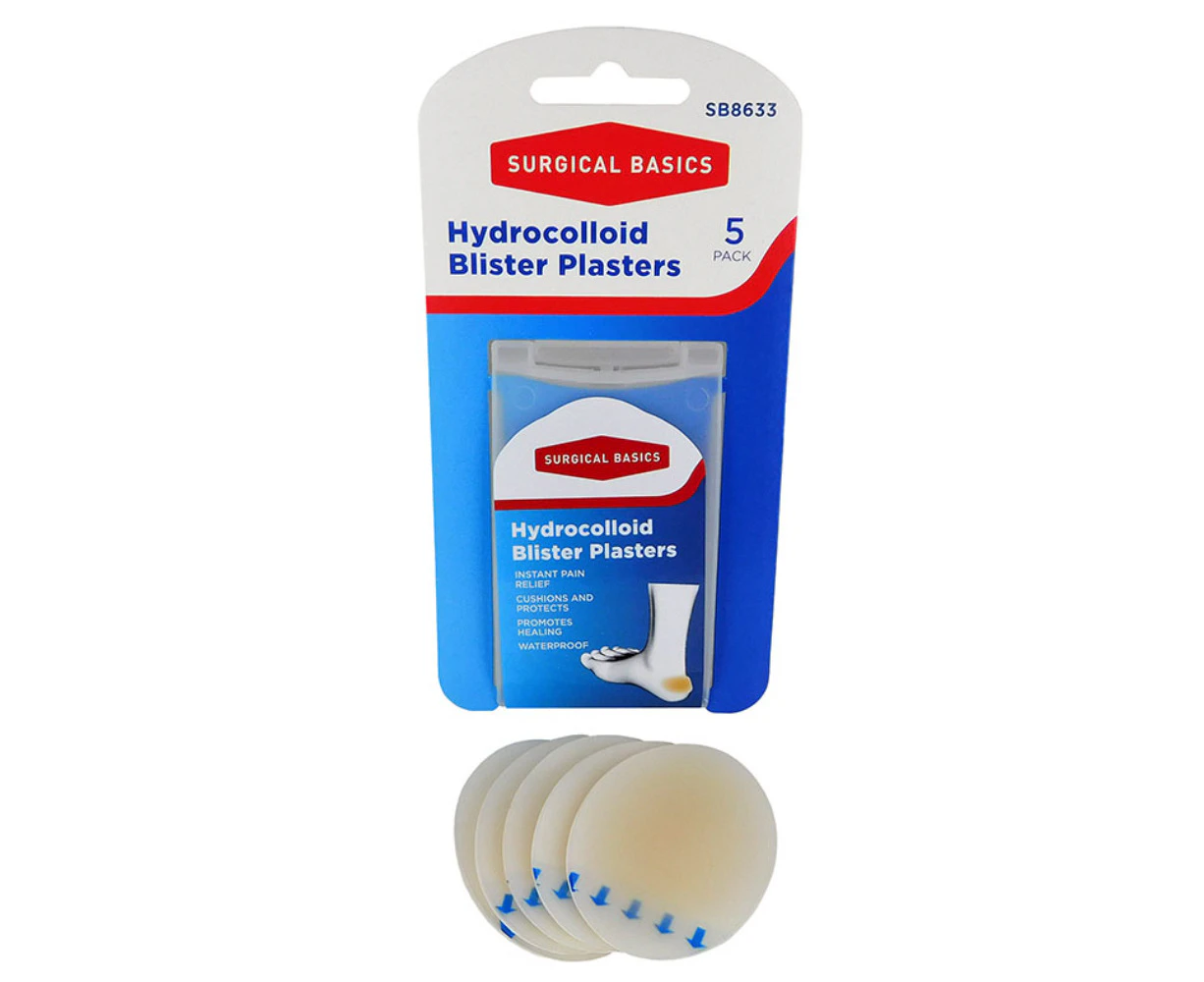 Surgical Basics Hydrocolloid Blister Plasters 44 x 69mm 5 Pack