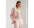 Forcast Women's Renee Single Breasted Blazer - Pastel Pink