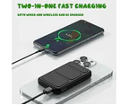 5000mAh Magnetic Power Bank Compatible for Magsafe, Foldable Kickstand Wireless Portable Charger Magnetic Battery Pack with iWatch Charger