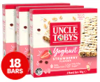3 x 6pk Uncle Tobys Yoghurt Muesli Bars Strawberry 185g