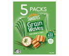 2 x Sunbites Grain Waves Sour Cream & Chives 5-Pack