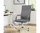 Ufurniture Ergonomic Office Chair High Back Computer Desk Chairs Height Adjustable Fabric Desk Chair Padded Seat Dark Gray