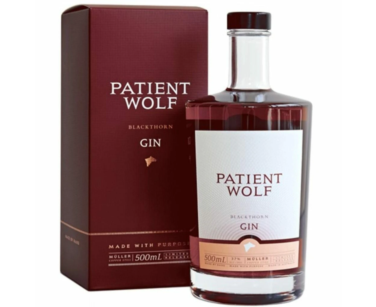 PATIENT WOLF BLACKTHORN GIN GIFT BOX 37% 500ML