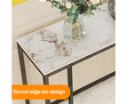 UNHO 100CM Long Sintered Stone Console Table with Veined Top Strong Framed