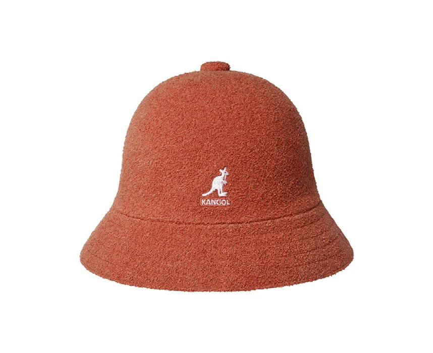 Kangol Bermuda Casual Bucket Hat Terry Towelling Cap Summer - Fiercy Orange