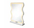 Wavy LED Mirror - Anko - White