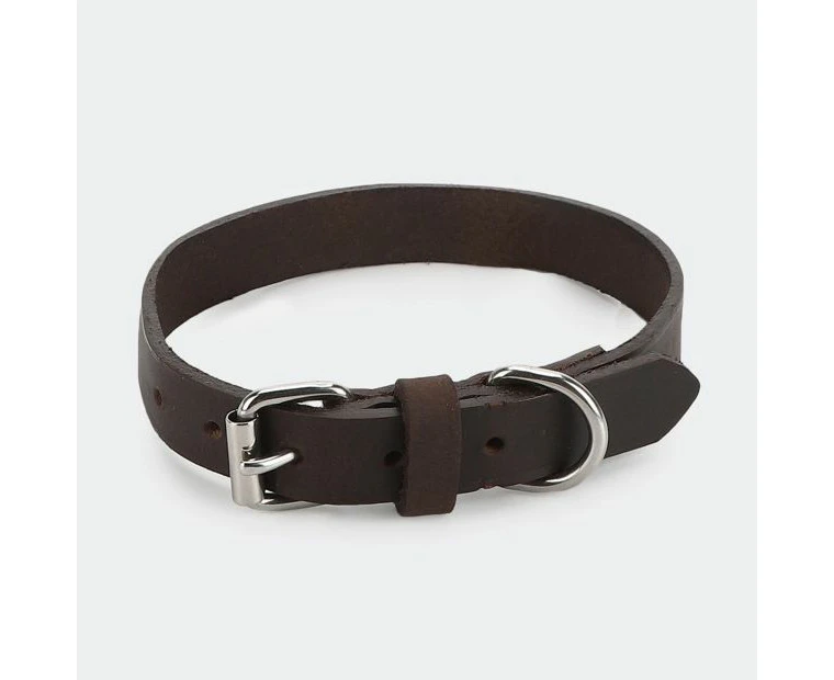 Dog Collar Leather, Medium - Anko