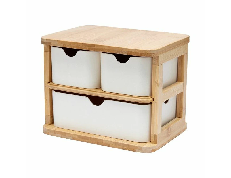 3 Drawer Bamboo Storage Unit  - Anko