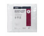 Strapped Airflow Mattress Topper, King Bed - Anko - White