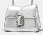 Marc Jacobs The Metallic Mini St. Marc Top Handle Crossbody Bag - Silver