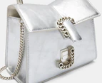 Marc Jacobs The Metallic Mini St. Marc Top Handle Crossbody Bag - Silver