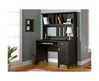 Salinas Study Computer Office Task Desk With Hutch - 120cm - Vintage Black